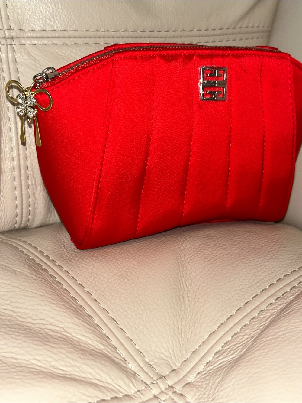 Givenchy Parfums Limited Edition "Iconic Lipstick Red" Satin Pouch GWP